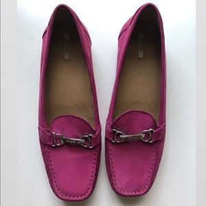 Suede Fuchsia Geox Loafers